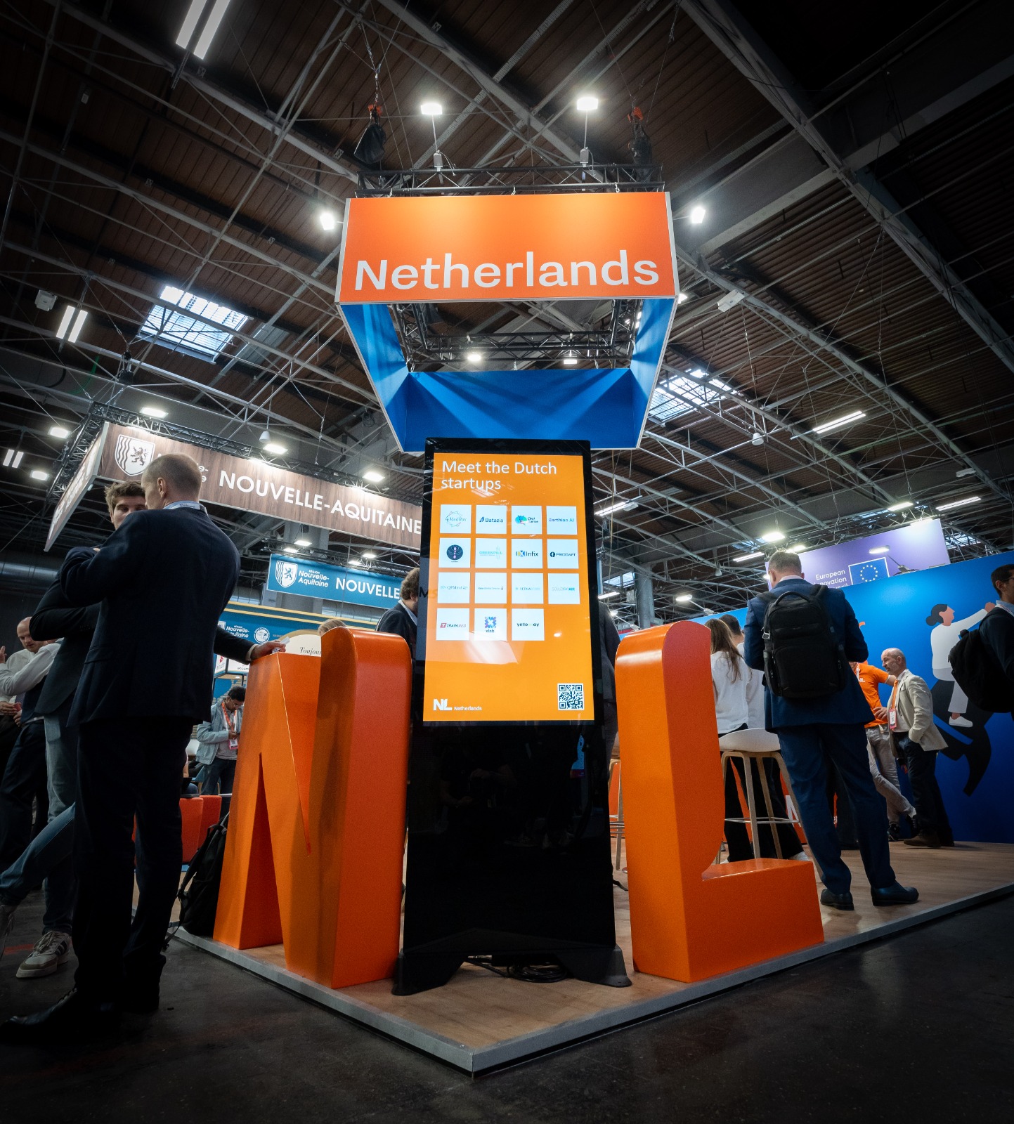Interactive screen with startups at VivaTech 2024